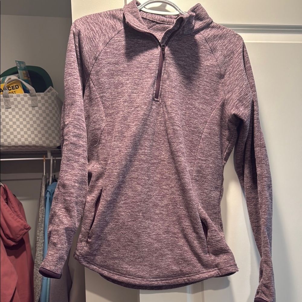 Women's Heathered Purple Quarter-Zip Top